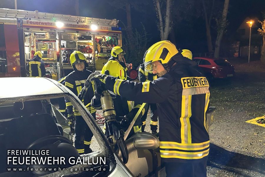 Ausbildung mit der Feuerwehr Mittenwalde